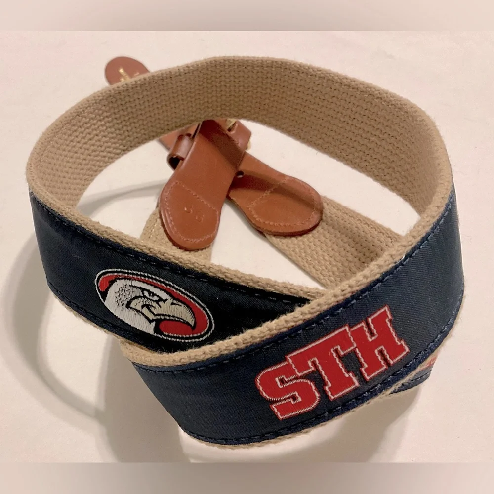 STH High quality men's leather belt, cotton braid.